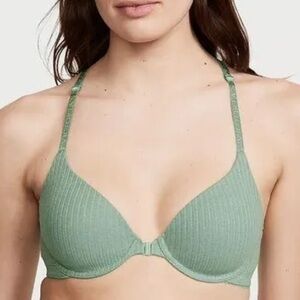 Victoria’s Secret T-Shirt Lightly Line Full Coverage Front Closure Racerback Bra